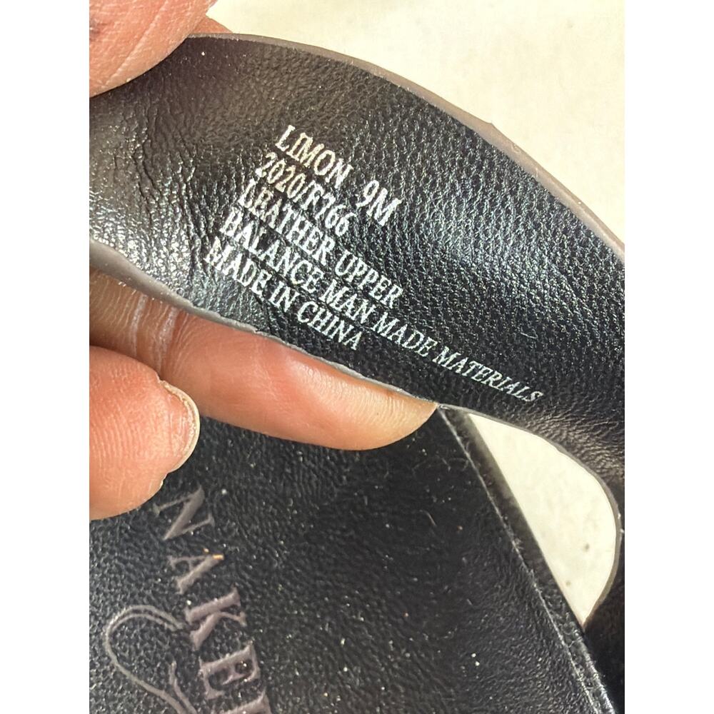 Naked Feet Limon Zebra Sandals Leather Boho Nomadic Earthy Travel Size 9 NWOB - Picture 7 of 9